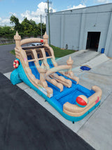 15ft Sandcastle Beach Dual Lane Water Slide – Center Climb