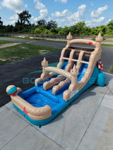 15ft Sandcastle Beach Dual Lane Water Slide – Center Climb