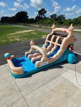 15ft Sandcastle Beach Dual Lane Water Slide – Center Climb