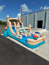 15ft Sandcastle Beach Dual Lane Water Slide – Center Climb