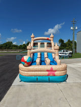 15ft Sandcastle Beach Dual Lane Water Slide – Center Climb