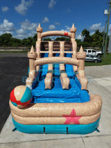 15ft Sandcastle Beach Dual Lane Water Slide – Center Climb