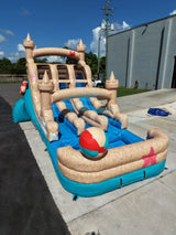 15ft Sandcastle Beach Dual Lane Water Slide – Center Climb