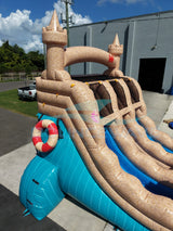 15ft Sandcastle Beach Dual Lane Water Slide – Center Climb