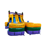 Euro Marble Double Dash Splash Inflatable Obstacle Course - Inflated Splash Pad