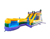 Euro Marble Double Dash Splash Inflatable Obstacle Course - Inflated Splash Pad