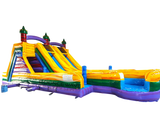 Euro Marble Double Dash Splash Inflatable Obstacle Course - Inflated Splash Pad