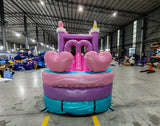 Glitter Unicorn PowerPlay Dual Lane Bounce House with Slide Combo