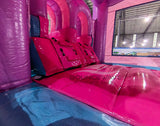 Glitter Unicorn PowerPlay Dual Lane Bounce House with Slide Combo