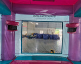 Glitter Unicorn Dual Lane Bounce House with Slide Combo (Wet/Dry)