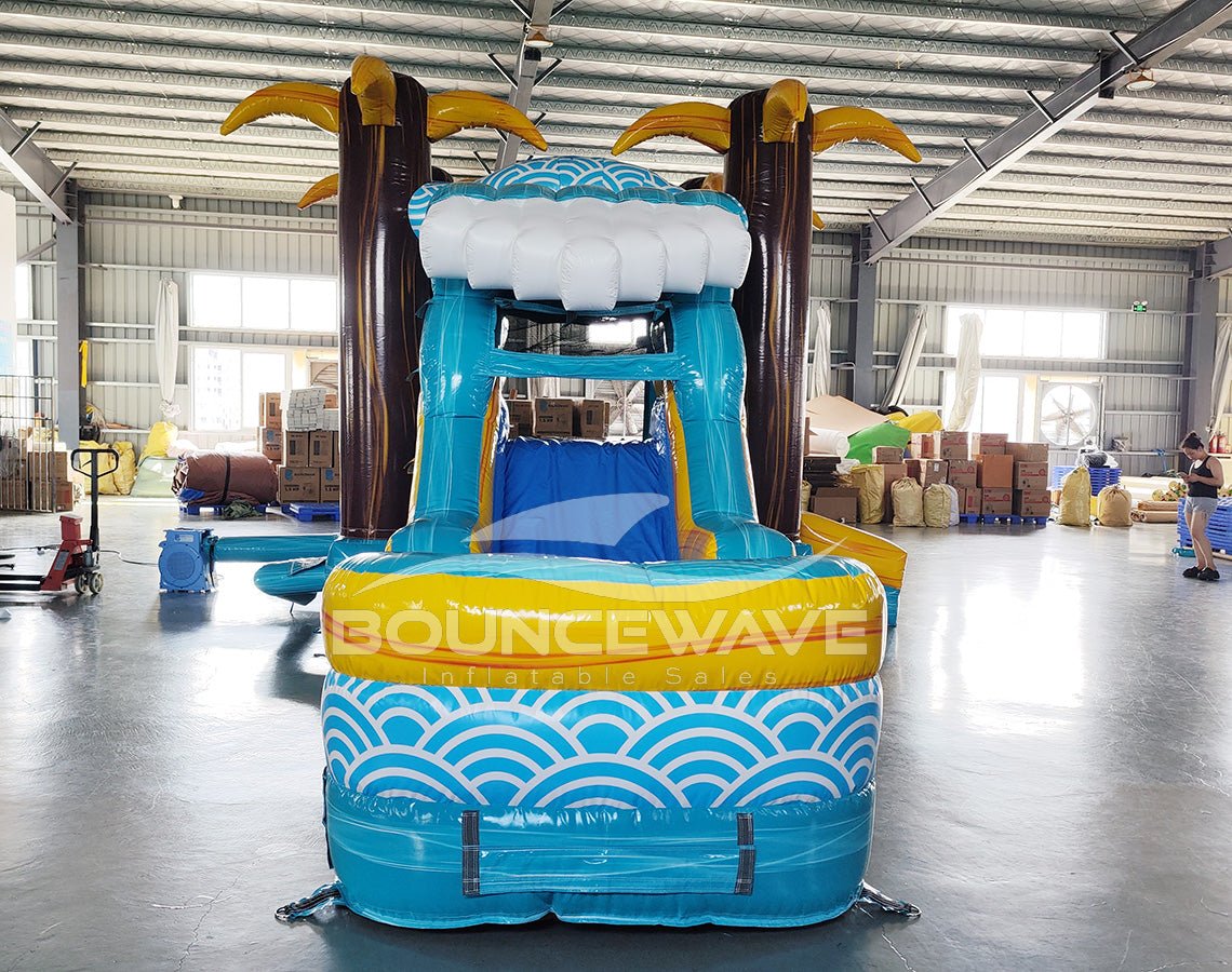 Akua Falls Econo Bounce House with Slide (Wet/Dry) - BounceWave Inflatable Sales