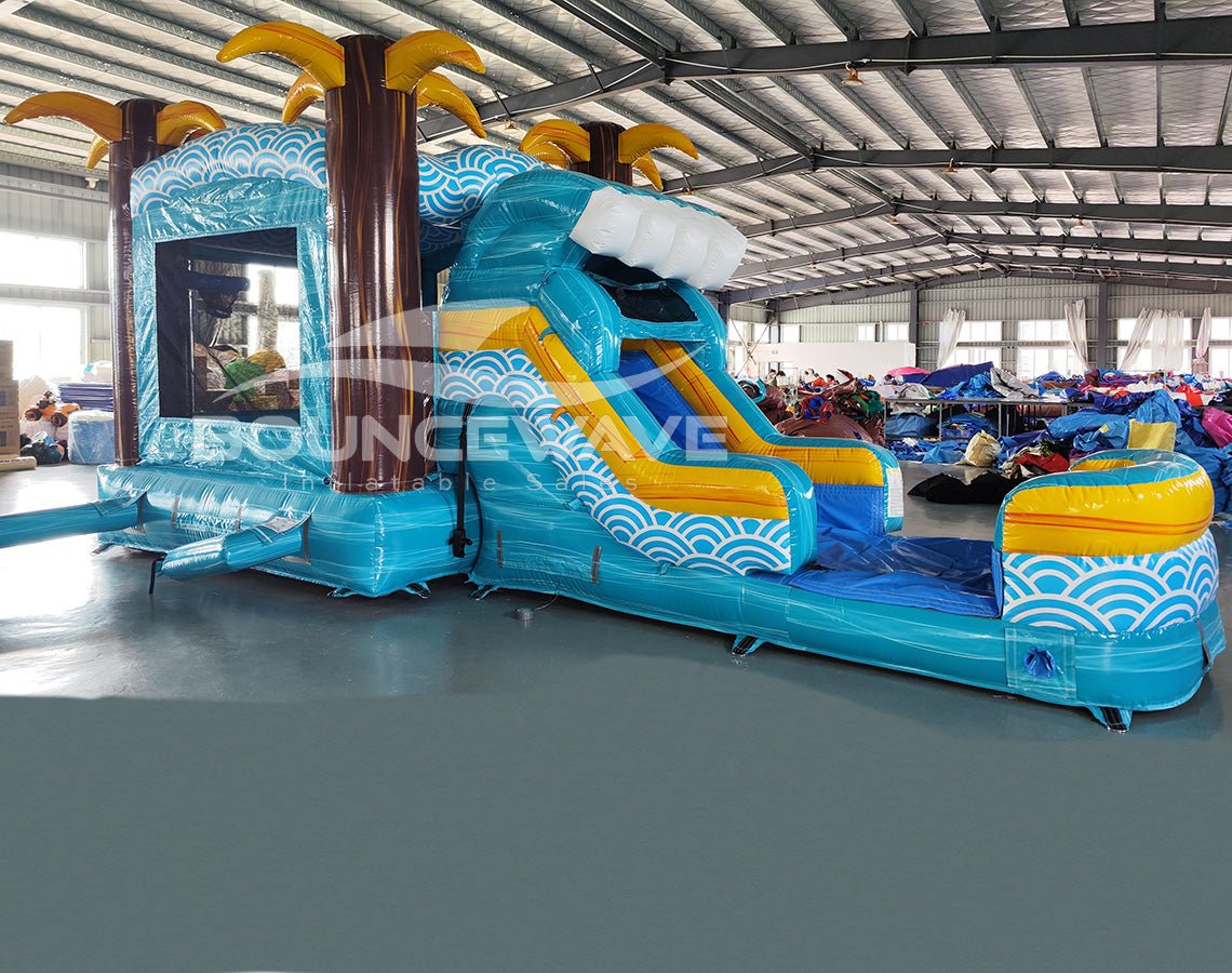 Akua Falls Econo Bounce House with Slide (Wet/Dry) - BounceWave Inflatable Sales