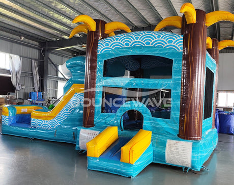 Akua Falls Econo Bounce House with Slide (Wet/Dry) - BounceWave Inflatable Sales