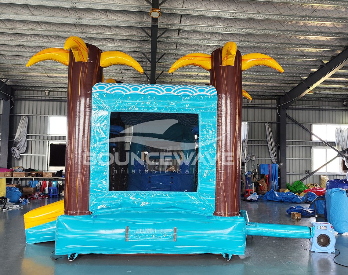Akua Falls Econo Bounce House with Slide (Wet/Dry) - BounceWave Inflatable Sales