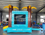 Akua Falls Econo Bounce House with Slide (Wet/Dry) - BounceWave Inflatable Sales