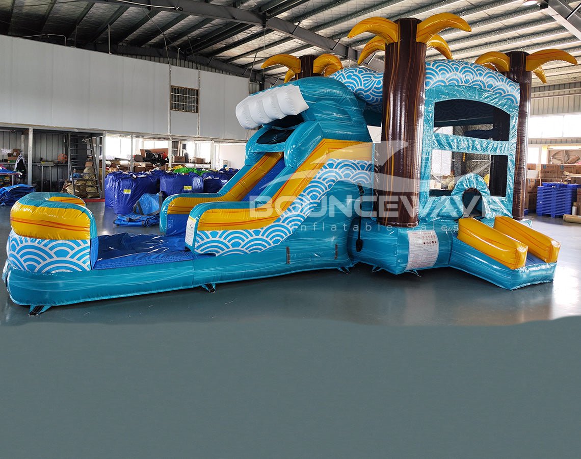 Akua Falls Econo Bounce House with Slide (Wet/Dry) - BounceWave Inflatable Sales