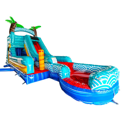 Akua Falls Single Dash Splash Inflatable Obstacle Course - BounceWave Inflatable Sales