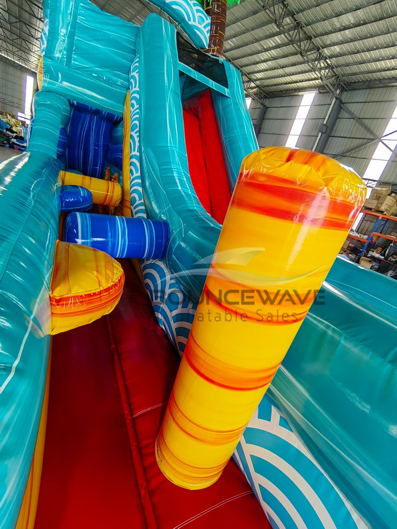 Akua Falls Single Dash Splash Inflatable Obstacle Course - BounceWave Inflatable Sales
