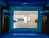 Bahama Blast Dual Lane Bounce House with Slide (Wet/Dry) - BounceWave Inflatable Sales