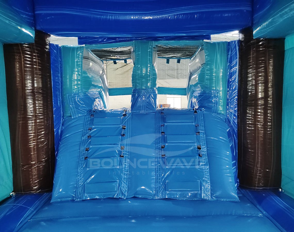 Bahama Blast Dual Lane Bounce House with Slide (Wet/Dry) - BounceWave Inflatable Sales