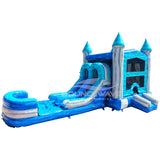 Bahama Blast PowerPlay Dual Lane Bounce House with Slide Combo - BounceWave Inflatable Sales