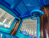 Bahama Blast Single Lane Bounce House with Slide Combo (Wet/Dry) - BounceWave Inflatable Sales