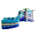 Bahama Curved Dual Lane Bounce House with Slide (Wet/Dry)
