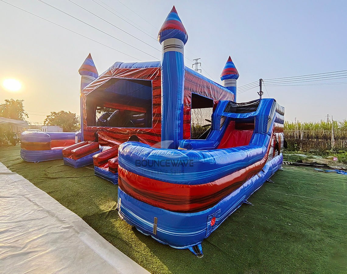 Baja Castle Epic Duo Commercial Inflatable Combo (Wet/Dry) - BounceWave Inflatable Sales