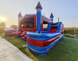 Baja Castle Epic Duo Commercial Inflatable Combo (Wet/Dry) - BounceWave Inflatable Sales
