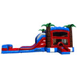 Baja Palms Dual Lane Commercial Inflatable Combo (Wet/Dry) - BounceWave Inflatable Sales