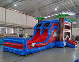 Baja Splash Dual Lane Bounce House with Slide Combo (Wet/Dry) - BounceWave Inflatable Sales