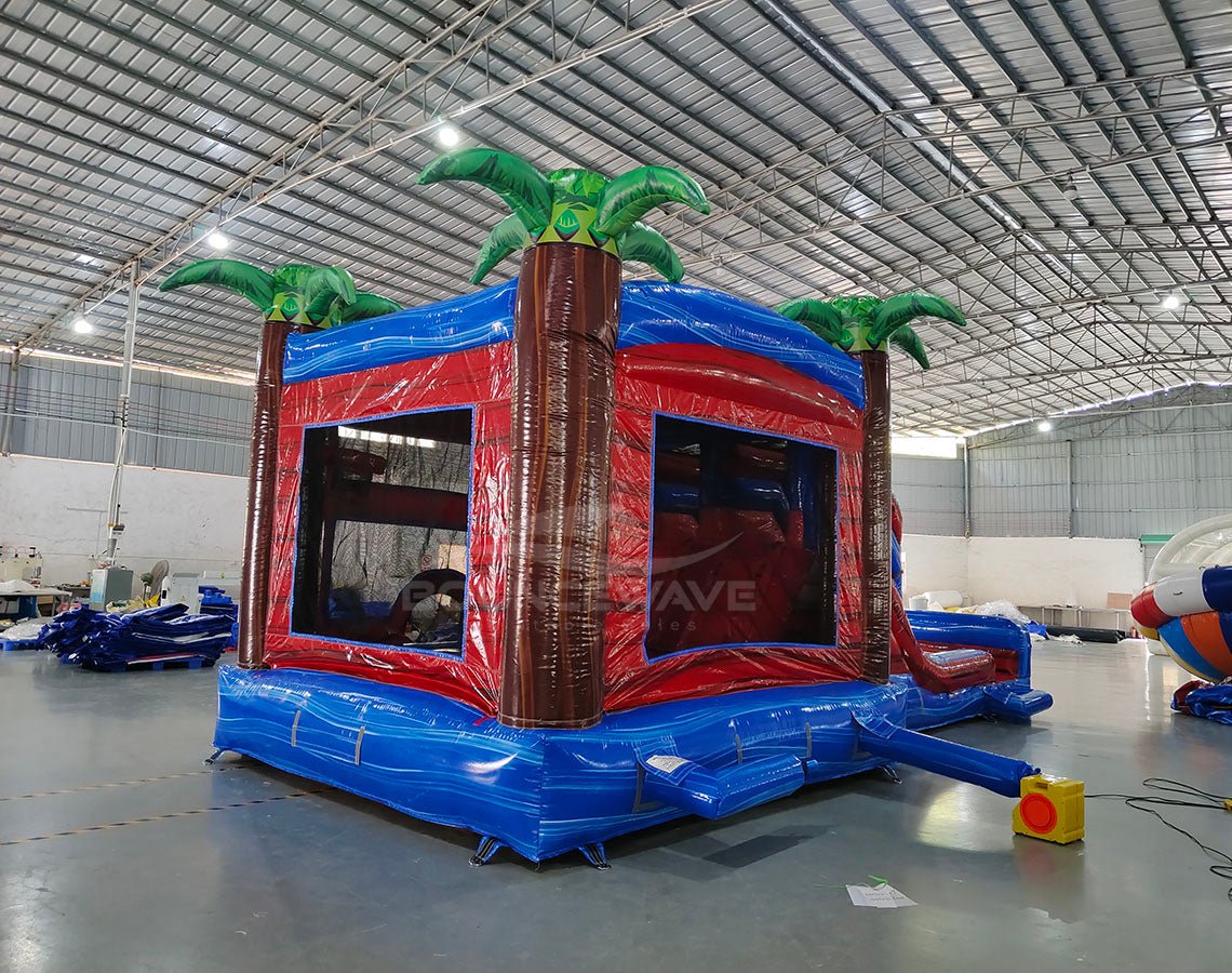 Baja Splash Dual Lane Bounce House with Slide Combo (Wet/Dry) - BounceWave Inflatable Sales