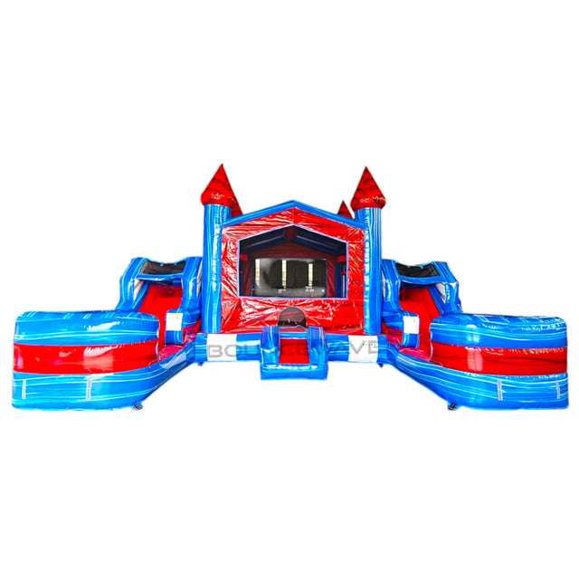 Baja Splash Econo Duo Bounce & Slide Combo (Wet/Dry) - BounceWave Inflatable Sales