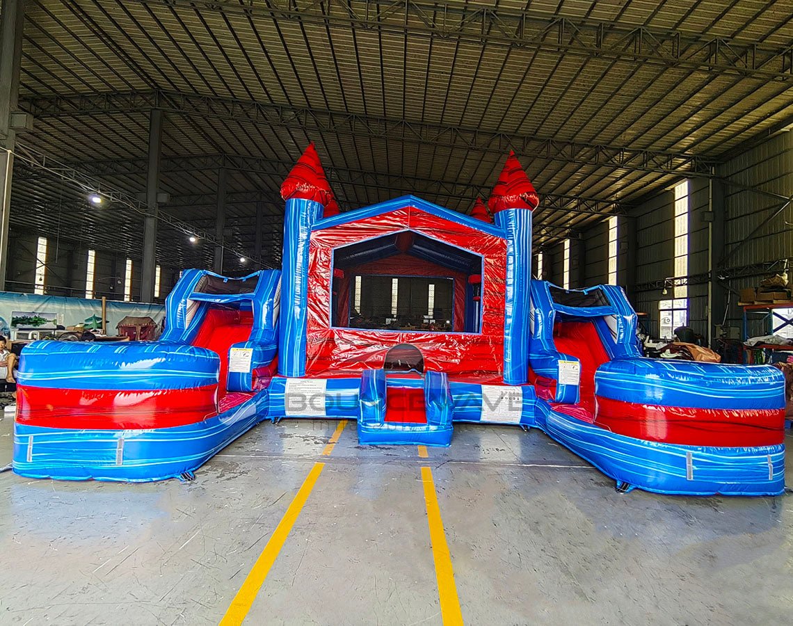 Baja Splash Econo Duo Bounce & Slide Combo (Wet/Dry) - BounceWave Inflatable Sales