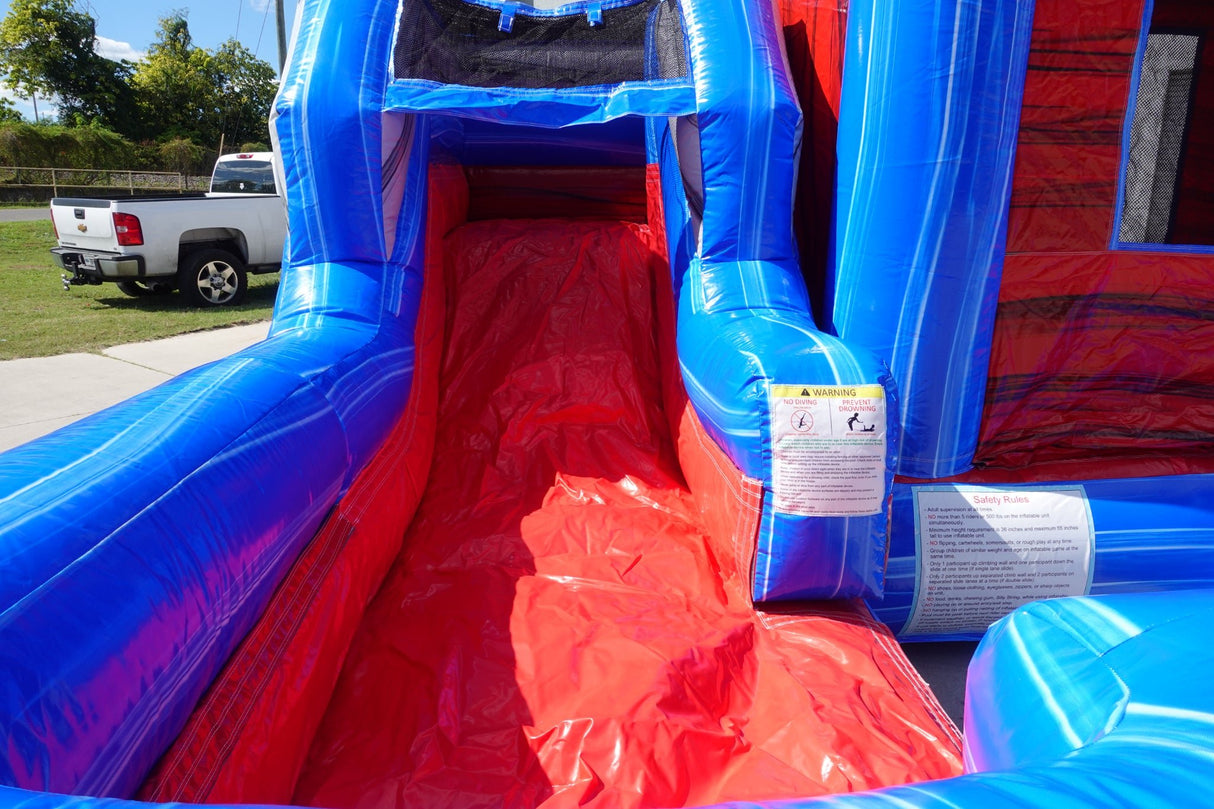 Baja Splash Econo Duo Bounce & Slide Combo (Wet/Dry) - BounceWave Inflatable Sales