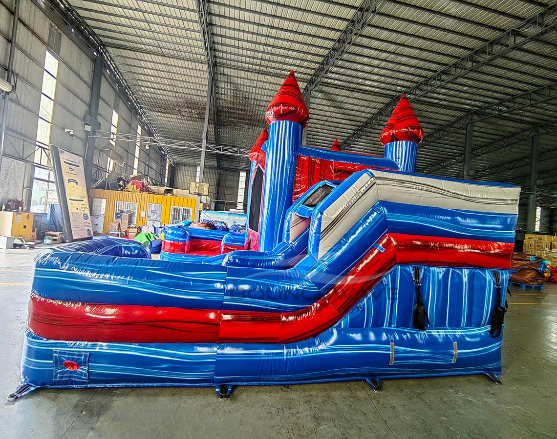 Baja Splash Econo Duo Bounce & Slide Combo (Wet/Dry) - BounceWave Inflatable Sales
