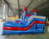 Baja Splash Econo Duo Bounce & Slide Combo (Wet/Dry) - BounceWave Inflatable Sales