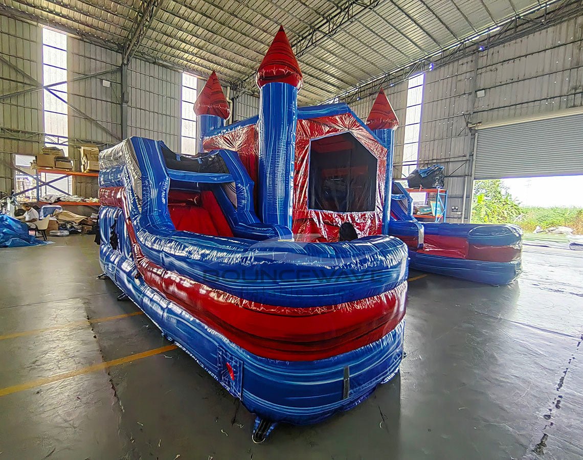 Baja Splash Econo Duo Bounce & Slide Combo (Wet/Dry) - BounceWave Inflatable Sales