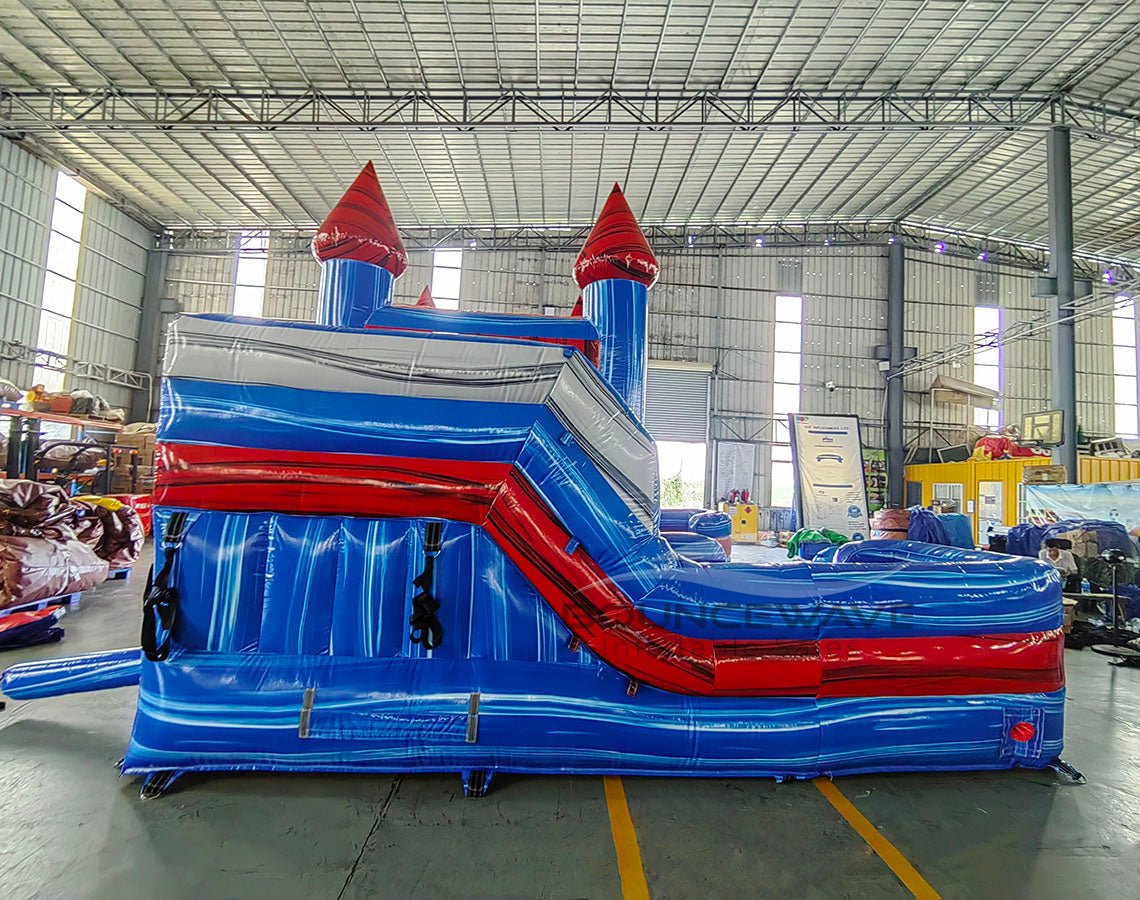 Baja Splash Econo Duo Bounce & Slide Combo (Wet/Dry) - BounceWave Inflatable Sales
