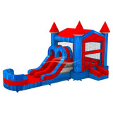 Baja Splash PowerPlay Dual Lane Bounce House with Slide Combo - BounceWave Inflatable Sales