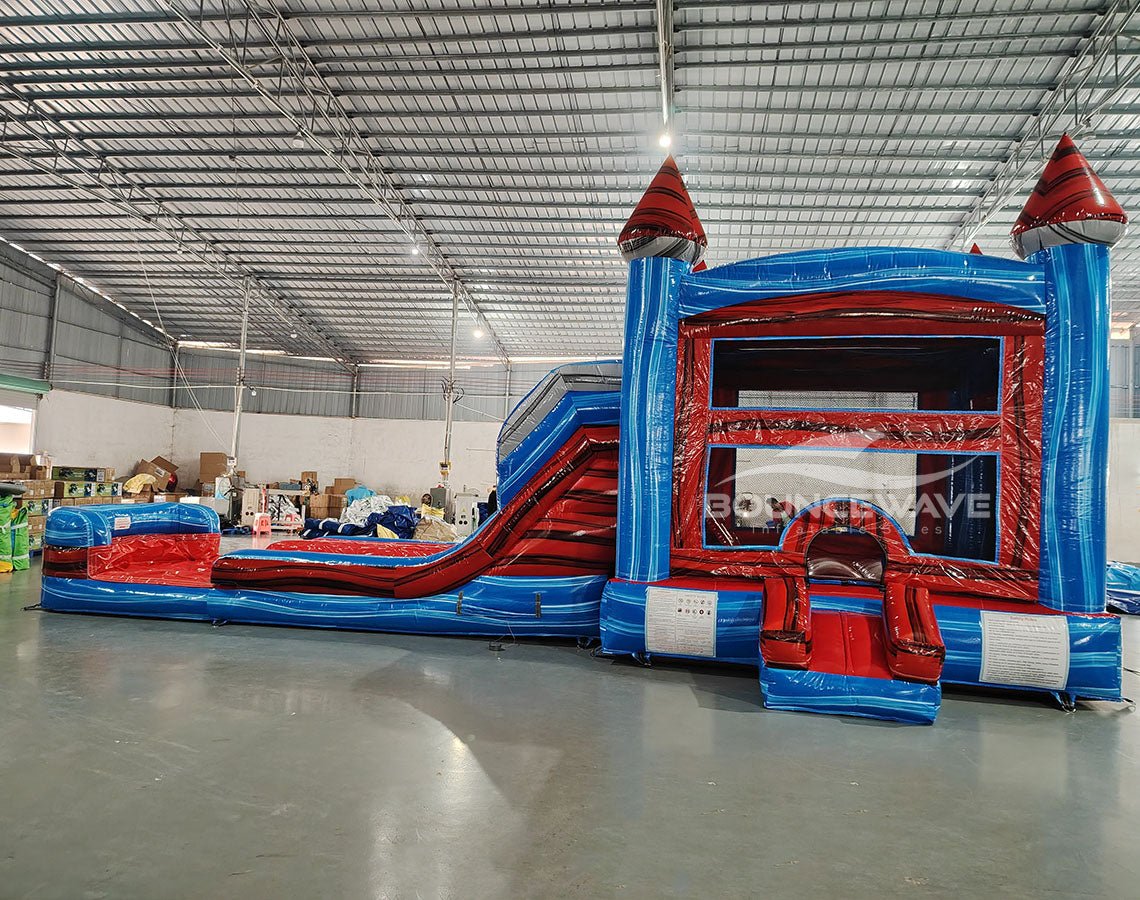 Baja Splash & Save Bounce House with Dual Lane Slide (Wet/Dry) - BounceWave Inflatable Sales