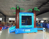 Bimini Wave Commercial Bounce House Combo with Slide (Wet/Dry) - BounceWave Inflatable Sales