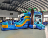 Bimini Wave Commercial Bounce House Combo with Slide (Wet/Dry) - BounceWave Inflatable Sales