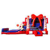 Cheerleader Dual Lane Wet/Dry Bounce House with Slide Combo – Commercial Inflatable - BounceWave Inflatable Sales