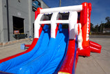 Cheerleader Dual Lane Wet/Dry Bounce House with Slide Combo – Commercial Inflatable - BounceWave Inflatable Sales