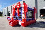 Cheerleader Dual Lane Wet/Dry Bounce House with Slide Combo – Commercial Inflatable - BounceWave Inflatable Sales