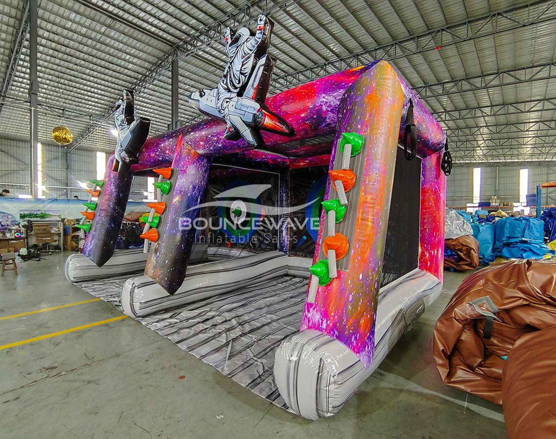 Cosmic Double Axe Throw Commercial Interactive Inflatable Game - BounceWave Inflatable Sales