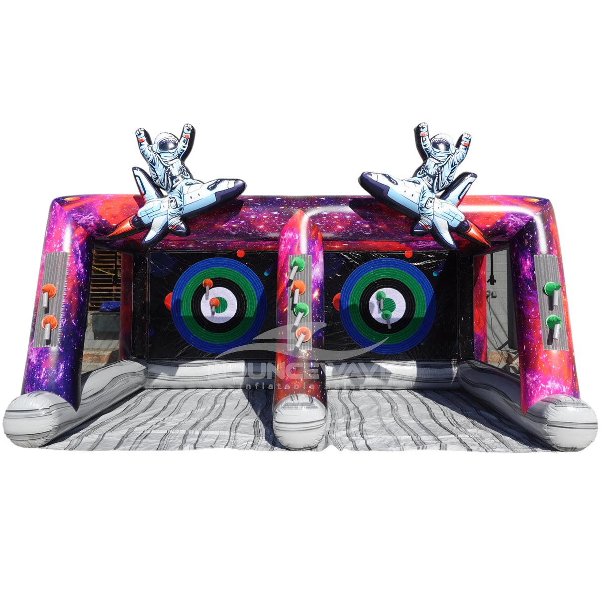 Cosmic Double Axe Throw Commercial Interactive Inflatable Game - BounceWave Inflatable Sales