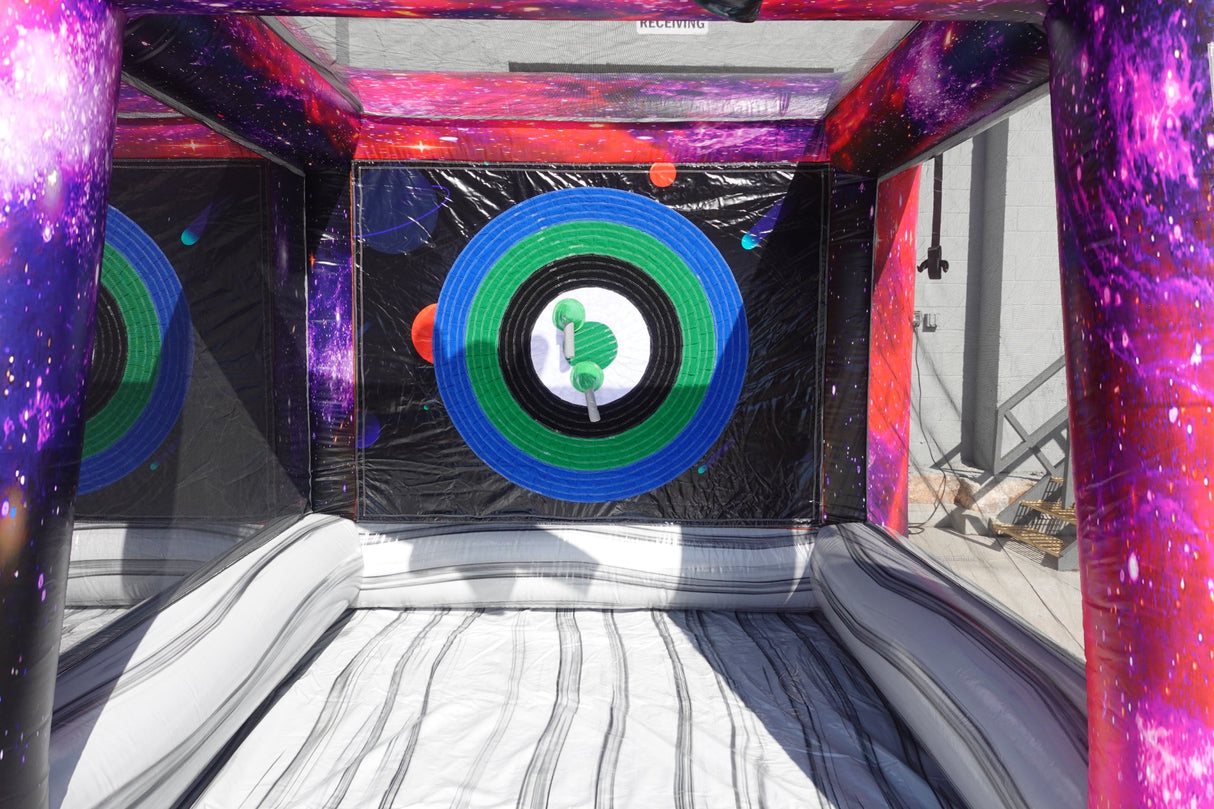 Cosmic Double Axe Throw Commercial Interactive Inflatable Game - BounceWave Inflatable Sales