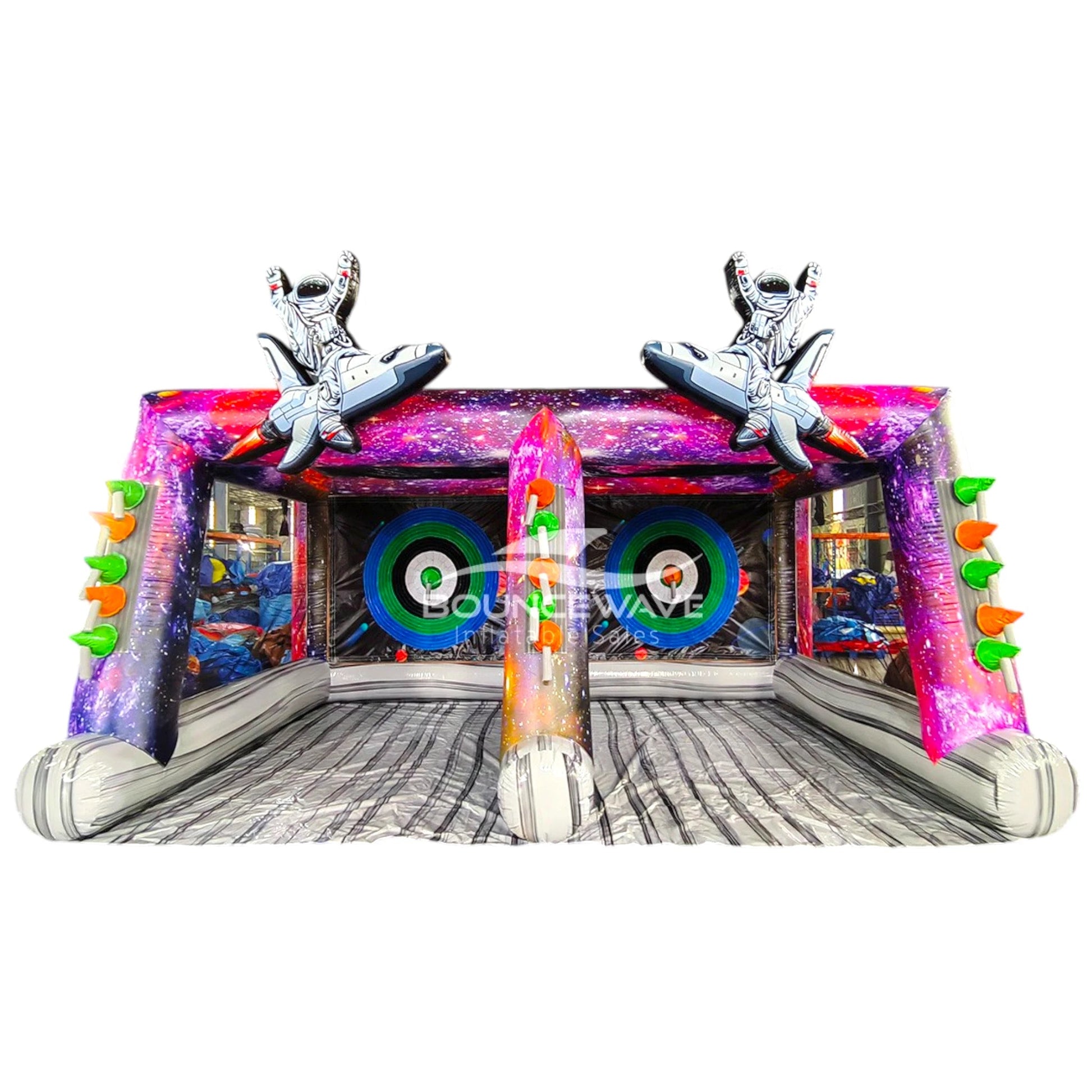 Cosmic Double Axe Throw Commercial Interactive Inflatable Game - BounceWave Inflatable Sales